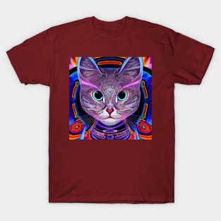 Kosmic Kitty (7) - Trippy Psychedelic Cat T-Shirt